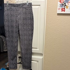 Michael Michael Kors Black and White Houndstooth pull on Dress Pants